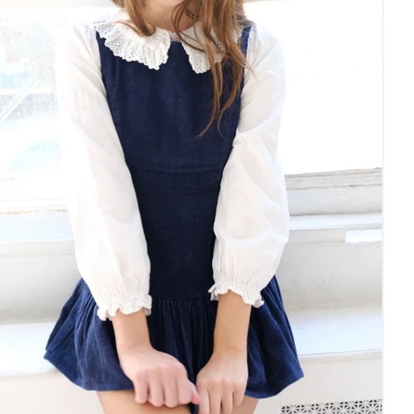 Delilah White Lace Bib Button Down Blouse - Picture 6 of 6